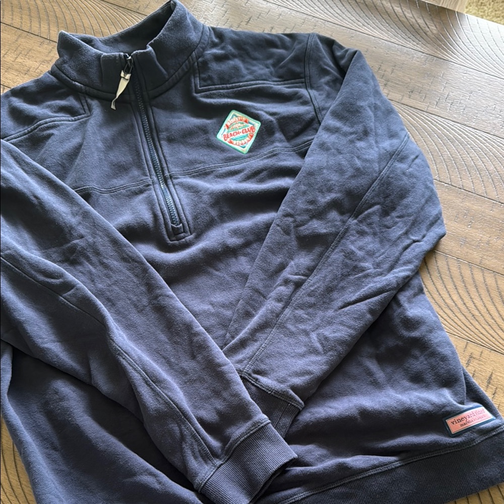 Disney’s Beach Club Resort Vineyard Vines Blue Quarter Zip Up Sweater